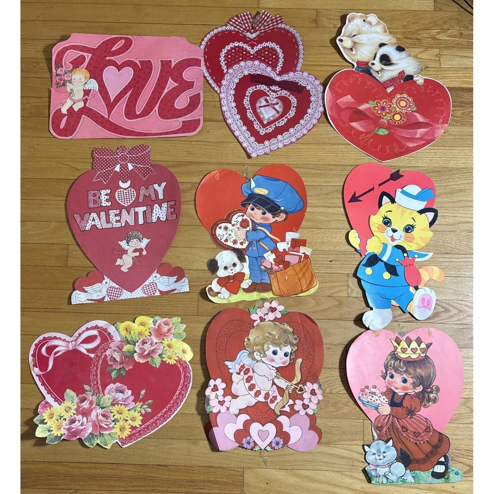 Vintage 9 Valentines Day Vignette 1 St. Patrick's Day Die-Cut Wall Decorations‎